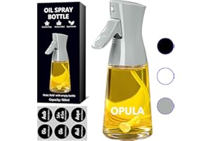 OPULA 𝙊𝙋𝙐𝙇𝘼 Spruzzino Nebulizzatore Olio, Accessori Cucina Friggitrice ad Aria, Nebulizzatore Liquido, Spruzzatore Olio Spray, Vaporizzatore Professionali per Chef (180ml, Colori Avanzato: Grigio)