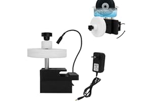 Kisbeibi Porta pulizia a ultrasuoni per disco Vinile, supporto per dischi in vinile girevole Accessori audio di potenza regolabile a ultrasuoni