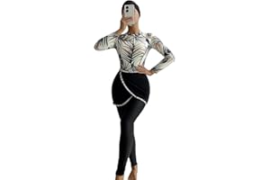 IBTOM CASTLE Women Muslim Modest Swimwear Full Cover Long Sleeve Swimsuit Top + Pants + Wrap Skirt 3Pcs Athletic Bathing Suits Islamic Swimming Costume Sun Protection Beachwear