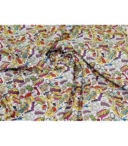 Tela De Algodón Popelina 100% - Batman Estampado Amarillo Y Negro - 1 Metro X 140 Cm - Telas Infantiles Por Metros
