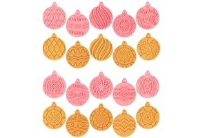 PTaizjjz Lot de 10 emporte-pièces de Noël en plastique en forme de boules d'élément de Noël pour biscuits, pâtisserie, décorations de Noël