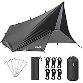 Haegs Su Ge&ccedil;irmez Tarp Tente G&ouml;lgelik &Ouml;rt&uuml;, 4 Mevsim Taşınabilir &Ouml;rt&uuml; &Ccedil;ok İşlevli Outdoor A&ccedil;ık Hava Kamp &Ccedil;adırı &Ouml;rt&uuml;s&uuml; Branda