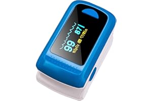 BLT M70C Pulse Oximeter, Certified Medical Device, Sats Monitor, Blood Saturation Monitor, Oxygen Monitor Finger Adults and Children, Pulse Oximetry, Heart Monitor with Lanyard and Batteries (blue)