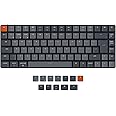 Keychron K3 Ultra-Slim 75% ISO-UK-Layout Wireless Bluetooth/Wired USB Mechanical Keyboard,84 Keys Hot Swappable Low-Profile Optical Brown Switch White LED Backlit for Mac Windows-Version 2