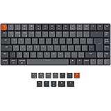 Keychron K3 Ultra-Slim 75% ISO-UK-Layout Wireless Bluetooth/Wired USB Mechanical Keyboard,84 Keys Hot Swappable Low-Profile O