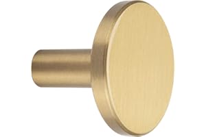 DOKOT Rond Crochet Manteau Mural Laiton Porte de Vêtements Doré pour Suspendu Écharpe Chapeau et Sac de Rangement Cintres Serviette (Rond 4 Pièces)