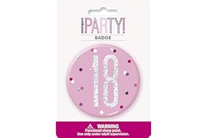 Unique Anstecker rosa & Silber Zahl 18