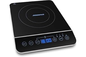 Aigostar BlueFire – piastra a induzione portatile, piano cottura portatile con pannello touch. Fornello a induzione elettrico Fino a 240℃ e 2000W