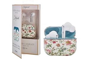 VQ Laura Ashley Skylark TWS Auriculares Inalambricos Bluetooth 5.4 con Elegante Estampado Aplicado a Mano - Cascos Inalambricos con Reducción de Ruido ENC, Micrófono HD, Batería de 40 Horas
