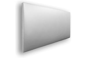 Silcar Home - Cabecero de Cama 105 Blanco Jep - Estructura de Madera, Tapizado en Polipiel Liso, Diseño Moderno, Fácil Instalación, Acolchado - Polipiel Blanco, 105 cm