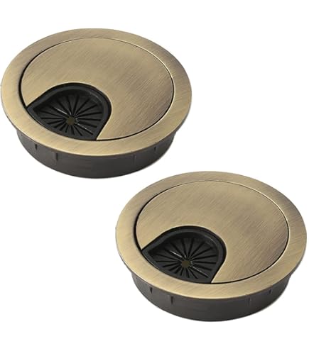 Bocchetta Passacavi 0960 Maco Per Scrivania E Mobile, Diametro 60 Mm, Plastica Finitura Grigio Chiaro - Foto 3