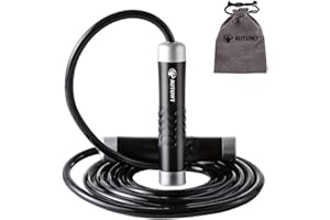 AUTUWT Weighted Skipping Rope 1LB,Heavy Jump Rope Adjustable Length Bearing Tangle-Free Skipping Ropes For Adult Fitness,CrossFit, Boxing, MMA, Fitness Workout, Cardio Exercise