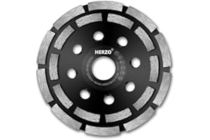 HERZO Diamant Schleiftöpfe 125mm für Beton, Granit, Naturstein, Stein, Mauerwerk. Topfscheibe 125 Beton, diamant schleifscheibe 125mm für Winkelschleifer