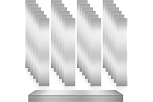 Amylove 24 Pieces 304 Stainless Steel Strips 1" Width x 6" Length Shim Stock Assortment 8 Thickness Sizes Thin Metal Sheet for Kitchen Trim Gap Filler Tools Home Improvement