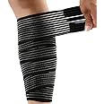 BANWMEN Elastic Lower Leg Calf Compression Support Bandage Sleeve Wrap for Women and Man, Shin Splint Guard for Football Runner, Basketball, Volleyball, Calf Pain Relief, Adjustable Plus Size