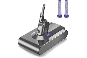 BONADGET 6000mAh Batteria per Dyson V8 SV10, Batteria di Ricambio per Dyson V8 Animal Absolute Fluffy Motorhead Aspirapolvere portatile senza fili con 2 Filtri