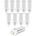 TobeBright 26W Gx24Q-3 4 Pin Compact Fluorescent Lamp, Neutral White 4000K 4 Pin CFL Lamp Energy Saving 3U Shape for Bathroom, Bedroom, Kitchen, Garage Lab, 10-Pack