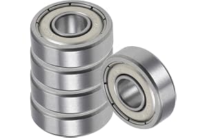 Kozelo 5 st spårkullager R1660ZZ – [6 mm x 16 mm x 5 mm] kromstållager för gräsklippare, vagnar och handkärrhjul