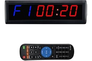 GAN XIN Temporizador de gimnasio, cronómetro de cuenta regresiva/up, reloj de gimnasio de 1,8 pulgadas, reloj de pared LED portátil, reloj de fitness digital para gimnasio en casa