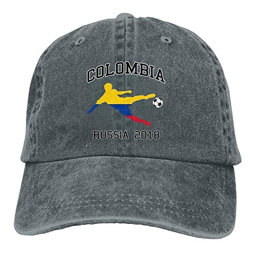 Preisvergleich Produktbild 2018 Russland Kolumbianische Fußballmannschaft Unisex Denim Baseball Cap Verstellbarer Riemen Niedrige Profilhüte Casquette Snapback-Hüte im Freien Asphalt Multicolor96