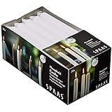 Spaas 20 Household Tapered Dinner Candles 19/180 mm, ± 6 Hours, Unscented, White