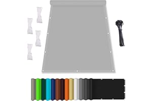 HAITAOSY Prostokątny żagiel przeciwsłoneczny, do ogrodu z liną, żagiel przeciwsłoneczny, wodoszczelny, z oczkami, impregnowany, 95% blok UV, do użytku na zewnątrz, do ogrodu, jasnoszary, 2 x 3,5 m