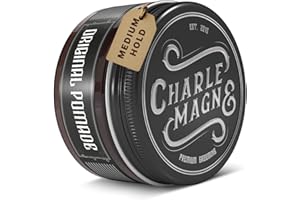 Charlemagne Pomata originale per capelli - 100 ml, Tenuta media, Crema modellante per capelli a base acquosa per uomo - Argilla per capelli con finitura lucida