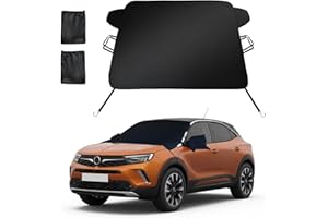 ZOIBV Windscreen Covers Frost - Foldable Waterproof 600D PU Coating Winter Car Windscreen Cover with Wing Mirror Covers, Snow Ice Protection Windshield Cover for Most Cars | Small (64 x 47 Inches)