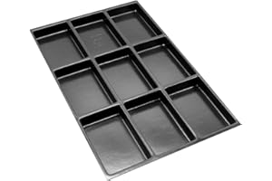 BISLEY MultiDrawer Schubladeneinsatz A4 9 Fächer für alle DIN A4 Schubladen, Metall, 800 Kunststoff, 36.5 x 23.7 x 2.7 cm