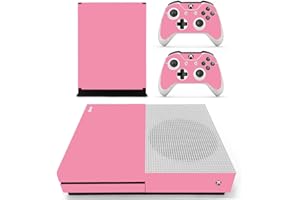 DOTBUY Vinyl Decal Full Body Skin Sticker For Microsoft Xbox One S Console And 2 Controllers And Kinect 2.0 (All Pink)
