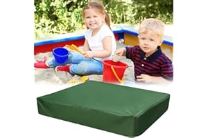 PERFETSELL Funda Arenero Verde 125cm x 125cm Cubierta para Arenero Infantil y Mueble Funda Impermeable Arenero Cubierta Cuadrado Funda de Tela Oxford Plegable para Sandbox Mueble Piscina Cuadradas