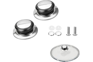 HITHIKA Pot Lid Knob, 2 Pack Cookware Lids, Saucepan Handles, Crock Pot Lid Replacement, Universal Lids for Pots and Pans, Saucepan Lid Knobs for Cookware, Pot Lid Handle and Bakelite Replacement Lid Button