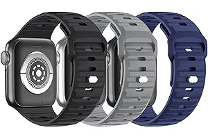 SONGSIER Paski sportowe kompatybilne z Apple Watch Ultra 49 mm, miękki silikonowy pasek do iWatch serii 8, 7, 6, 5, SE, 4, 3, 2, 1, zastępcze, wodoodporne paski na nadgarstek, 49 mm, 45 mm, 44 mm, 42 mm, dla mężczyzn i kobiet