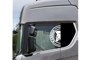 DualColorStampe Autocollants compatibles avec Scania Daf Iveco Man Camion accessoires camion autocollants camion fenêtre WARRIOR COD.0302 (Blanc 10)