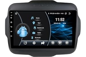 HIZPO Android 13 Autoradio 9 pulgadas Pantalla táctil 8 Núcleos 4GB+64GB para Jeep Renegade 2016 2017 2018 2019 2020 2021 2022 WiFi Wireless Android Auto & Wireless Carplay Bluetooth WiFi 4G GPS RDS AM/FM