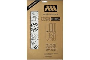 ALL MOUNTAIN STYLE Kit de protection de cadre VTT en film PVC ultra résistant de 380 µm contenant 10 pièces universelles. Installation facile sans bulles qui est également résistant aux UV et ne jaunit pas H. Gang Black