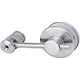 Silver Satin Stainless Steel Cubicle Lock Keep - For 20mm Partition Doors, Surface Mount