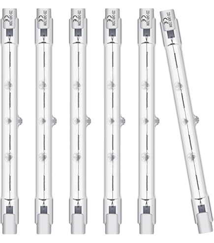 Klarlight R7s 78 Apoules Halogènes 48W, Blanc Chaud 2800K Apoule de