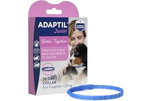 ADAPTIL Junior Adjustable Collar for Puppies, Proven to Help Reduce Night Crying, Comfort When Left Home Alone, Training and Socilisation - Puppy