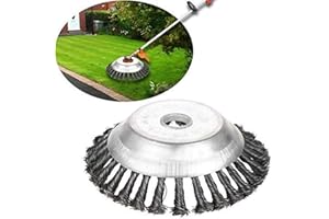 Labstandard Wildkrautbürste Unkrautbürste Motorsense Freischneider Rundbürste für Motorsense Gezopfte Schleifbürste Kegel Unkrautbuerste Freischneider (8 Zoll)