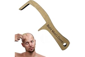 DORUGAGE Bald Man Comb | Bald Joke Presents for Men | Wooden Hairbrush Comb Toys Joke Pranks for Adults | Novelty Bald Head Joke Presents Fathers Day for Dad, Friends