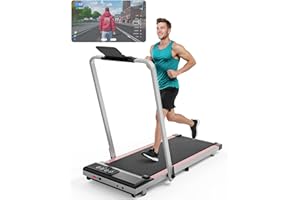 ‎SUPERUN Superun Walking Pad Klappbar, 3 in 1 Übergroße Laufband für Zuhause bis 12 km/h Breite Lauffläche 110 * 40 cm Sicherer, Klappbares Laufband Unter dem Schreibtisch 145 kg mit APP und Training Couses