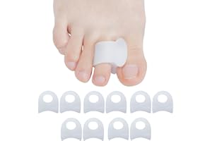 Separadores de Dedos Sumiwish, Separador de Dedos, Corrector de Juanete para Dedo en Martillo Alivio del Dolor del Juanete (5 Pares / 10 Piezas)