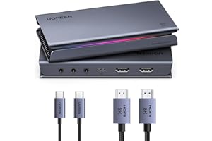 UGREEN 4K Capture Card, HDMI 2.1 4K144Hz Aufnahme und Passthrough, Niedriger Latenz, USB 3.2 Gen2 Game Capture Card für PS5/Xbox/Switch/Switch2/iPhone
