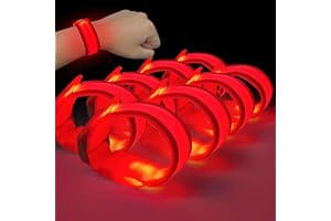 M.best 8pcs LED Light Up Armbänder Glühen blinkende Armbänder Glühen in der dunklen Partyzubehör für Hochzeit, Raves, Konzert, Camping, Sportereignisse, Party