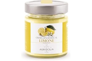 Agrisicilia Crema spalmabile al Limone, dal sapore agrumato, ottima per preparazioni dolci, 200 grammi