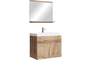 Badplaats B.V. Mobile da Bagno Montreal 02 60cm Rovere Marrone - Armadio mobiletto lavabo Mobili Armadietto