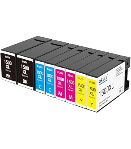 4 Compatibles PGI-1500XL Cartuchos De Tinta Para Canon Maxify MB2000 MB2050 MB2300 MB2350 - Negro/Cian/Magenta/Amarillo, Alta Capacidad