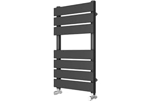 Requena Heated Towel Rail Anthracite Grey Bathroom Ladder Radiator - (Flat, 650x400)