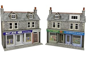 Metcalfe PO307 Low Relief Terraced Shop Fronts Stone Built OO Gauge